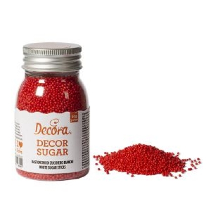Perlas azcar rojas 100 g Decora